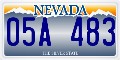 NV license plate 05A483