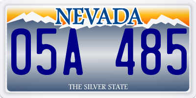 NV license plate 05A485