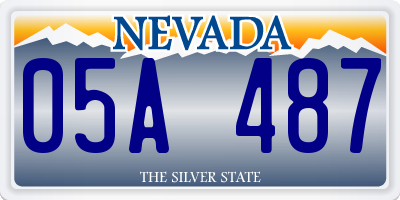 NV license plate 05A487