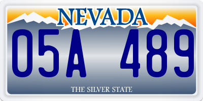 NV license plate 05A489