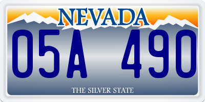 NV license plate 05A490