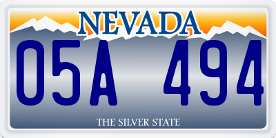 NV license plate 05A494