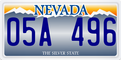 NV license plate 05A496