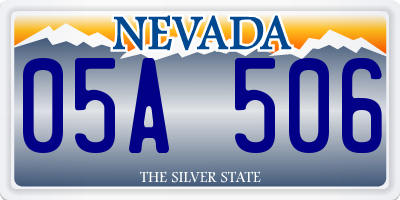 NV license plate 05A506