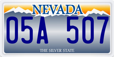 NV license plate 05A507