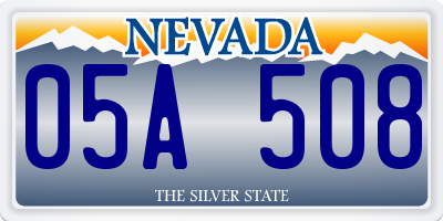 NV license plate 05A508