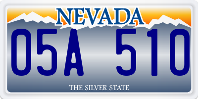 NV license plate 05A510