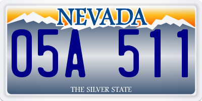 NV license plate 05A511