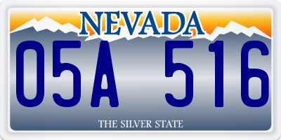 NV license plate 05A516