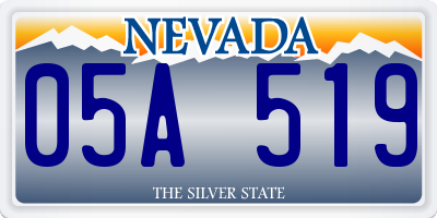 NV license plate 05A519