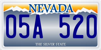 NV license plate 05A520