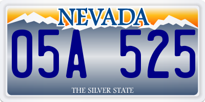 NV license plate 05A525