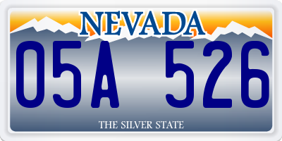 NV license plate 05A526