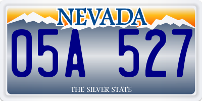 NV license plate 05A527