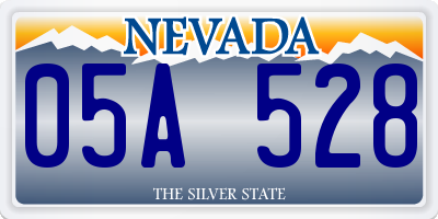 NV license plate 05A528