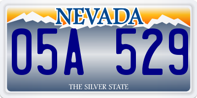 NV license plate 05A529