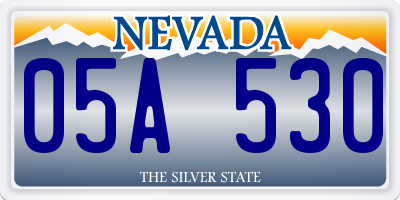 NV license plate 05A530
