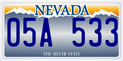 NV license plate 05A533