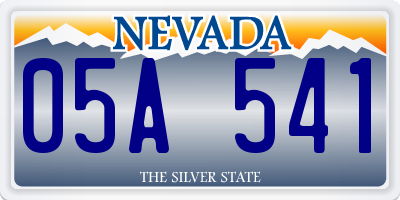 NV license plate 05A541