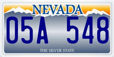 NV license plate 05A548