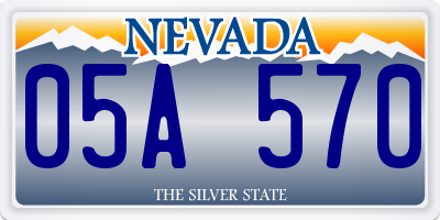 NV license plate 05A570