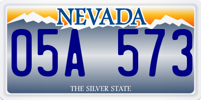 NV license plate 05A573