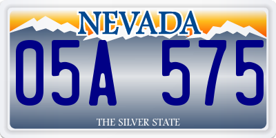 NV license plate 05A575