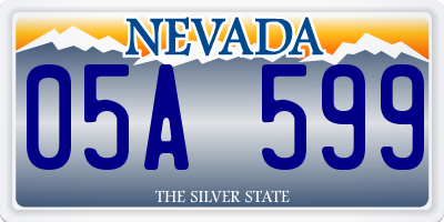 NV license plate 05A599