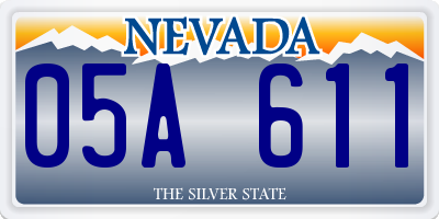 NV license plate 05A611