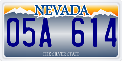 NV license plate 05A614