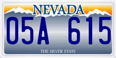 NV license plate 05A615