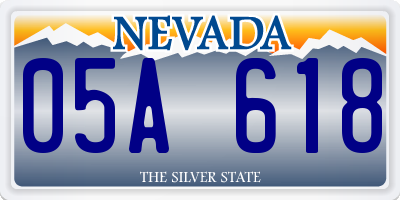 NV license plate 05A618