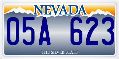 NV license plate 05A623