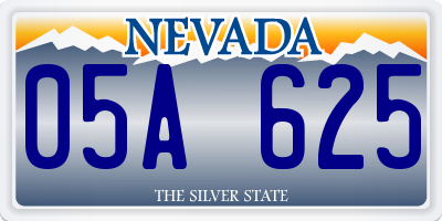 NV license plate 05A625