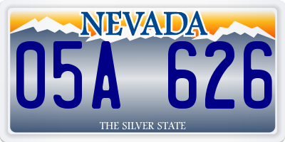 NV license plate 05A626