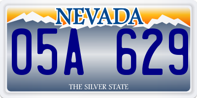 NV license plate 05A629