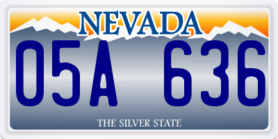 NV license plate 05A636