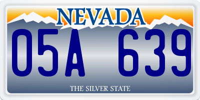 NV license plate 05A639