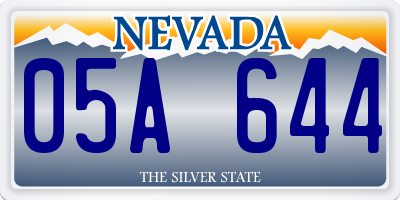 NV license plate 05A644