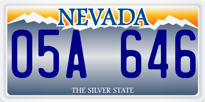 NV license plate 05A646