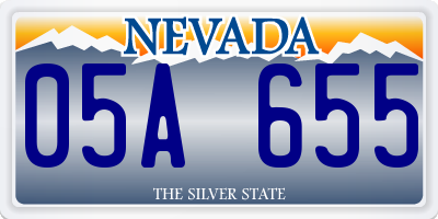 NV license plate 05A655