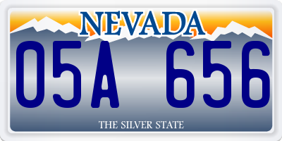 NV license plate 05A656