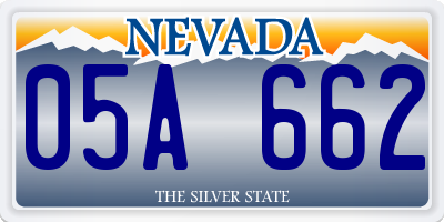 NV license plate 05A662