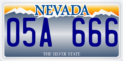 NV license plate 05A666