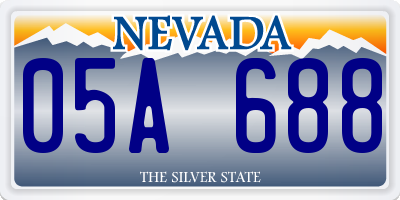 NV license plate 05A688