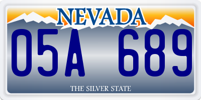 NV license plate 05A689