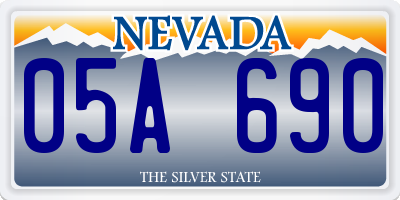 NV license plate 05A690