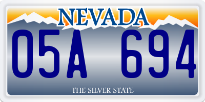 NV license plate 05A694