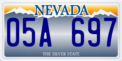 NV license plate 05A697