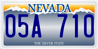NV license plate 05A710